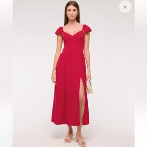 Abercrombie Flutter Sleeve Midi Dress